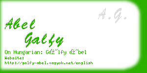 abel galfy business card